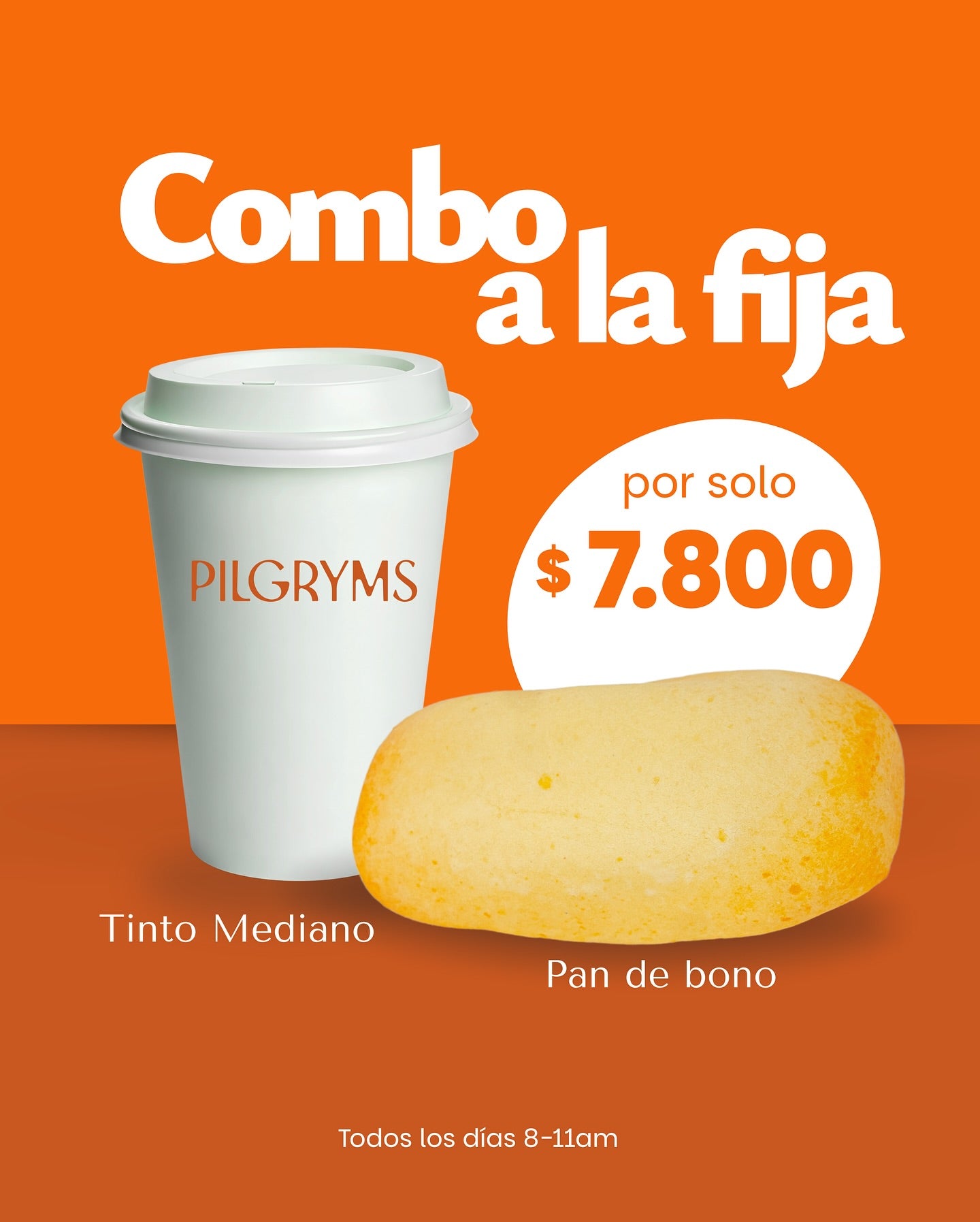 Tinto mediano + Pan de bono